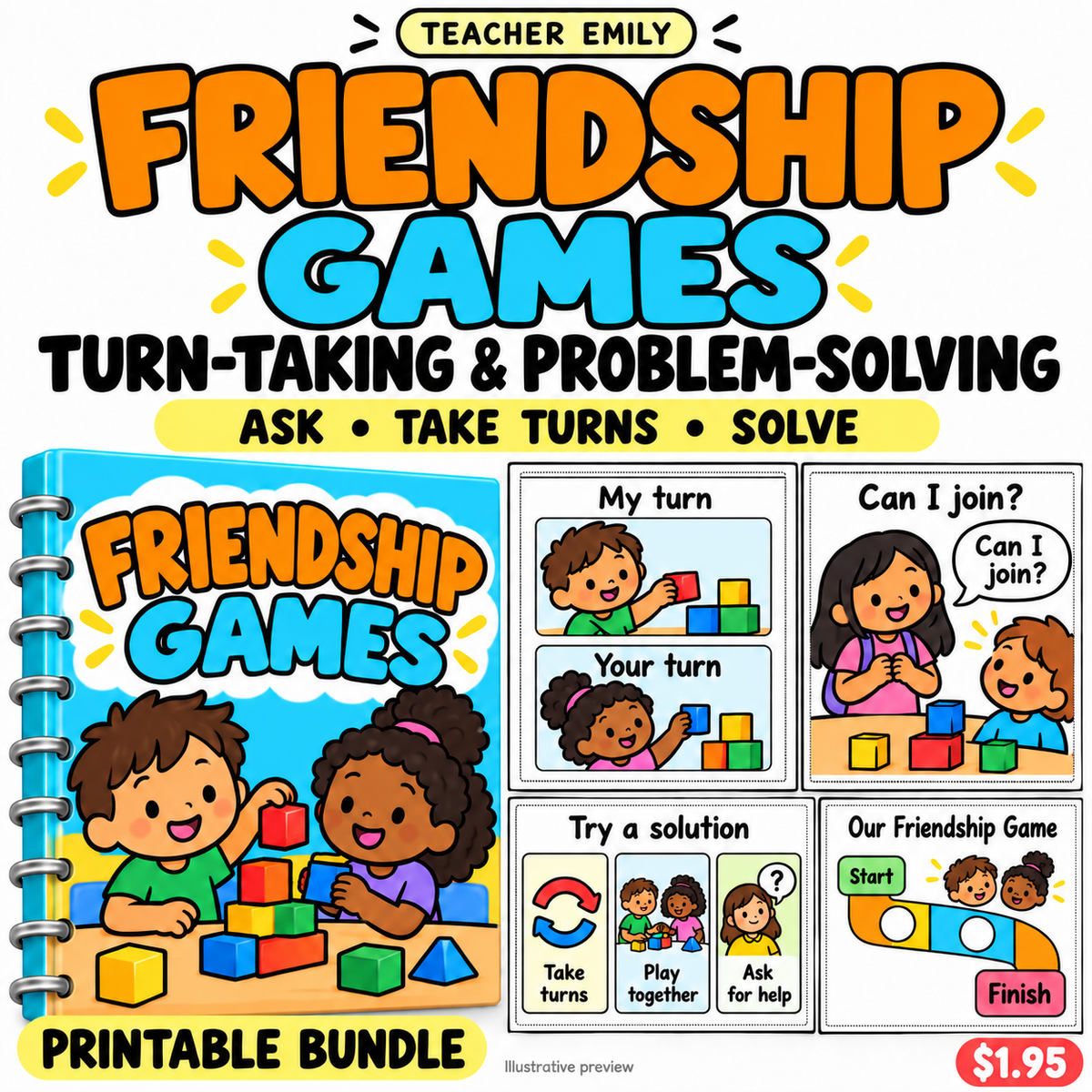 Friendship, Turn-Taking & Problem-Solving Games Bundle