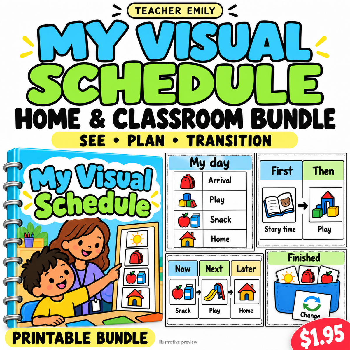Visual Schedules & First-Then Boards Bundle