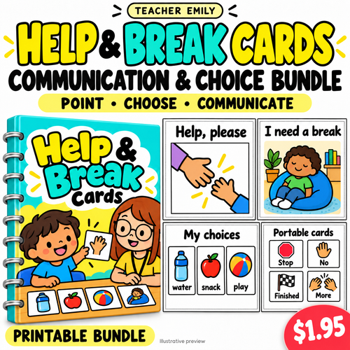Help, Break & Choice Communication Cards Bundle
