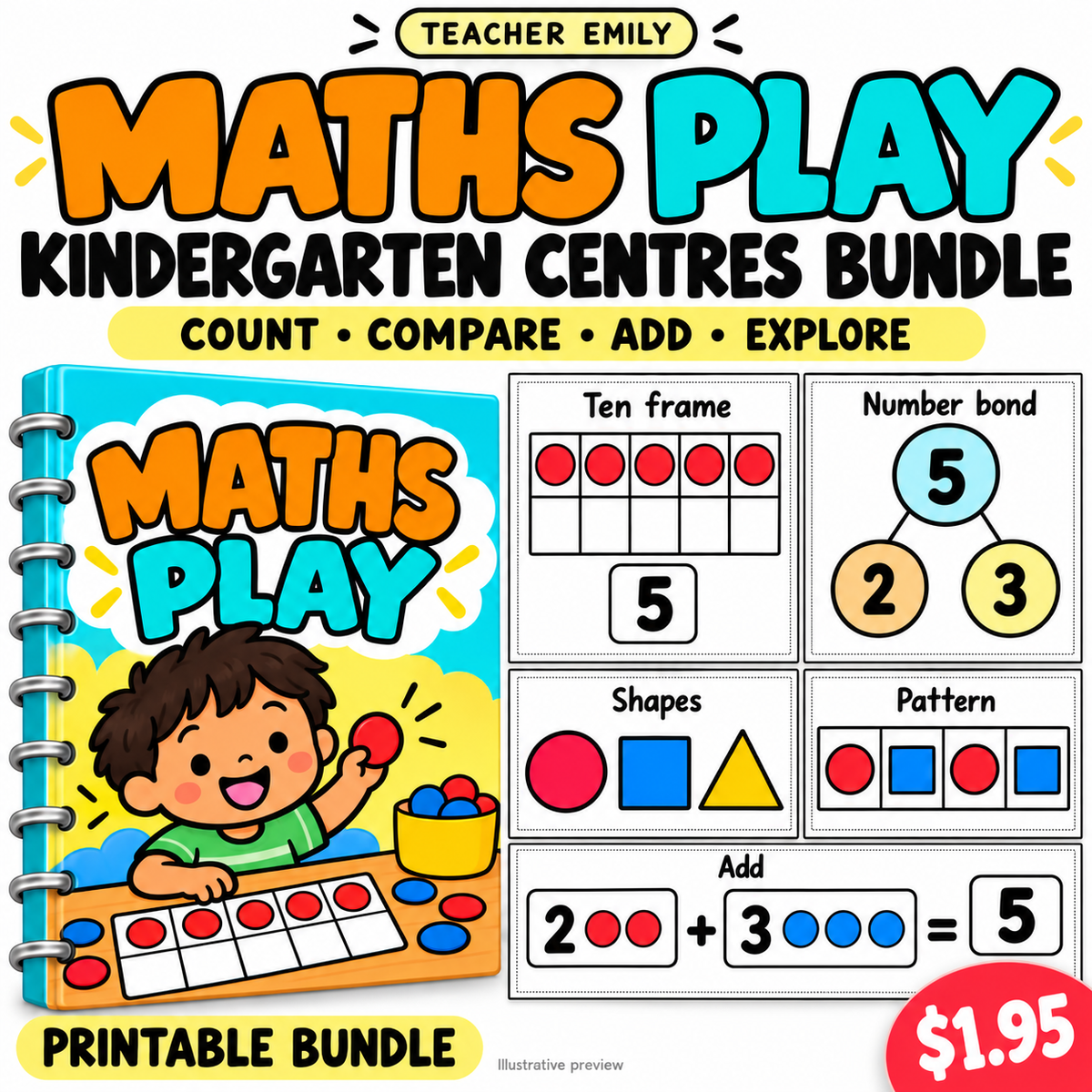 Kindergarten Maths Play & Centres Bundle