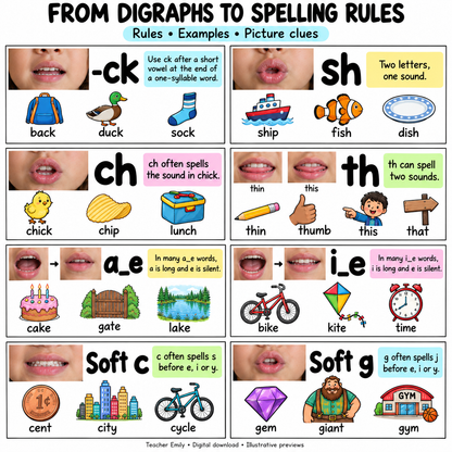 Phonics Spelling Rules Posters and Anchor Charts - SOR Aligned
