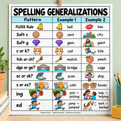 Phonics Spelling Rules Posters and Anchor Charts - SOR Aligned