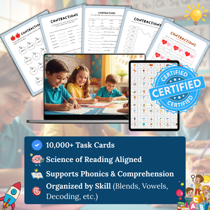 2nd grade 10,000+ SOR Aligned Task Cards MEGA BUNDLE