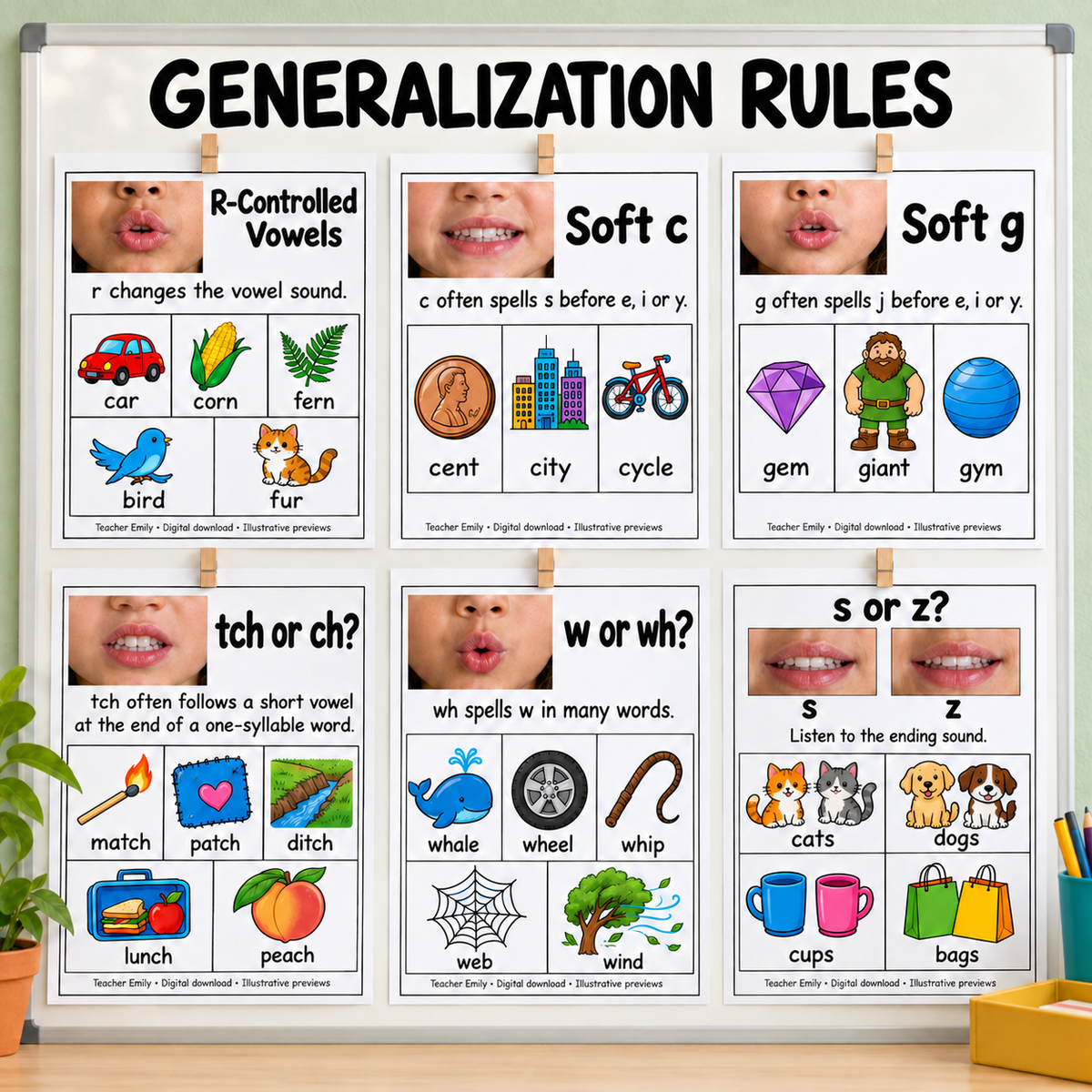 Phonics Spelling Rules Posters and Anchor Charts - SOR Aligned