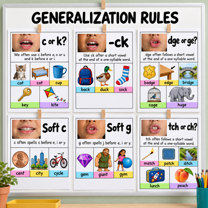 Phonics Spelling Rules Posters and Anchor Charts - SOR Aligned