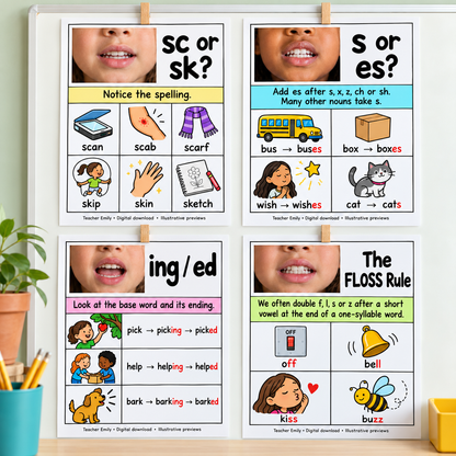 Phonics Spelling Rules Posters and Anchor Charts - SOR Aligned