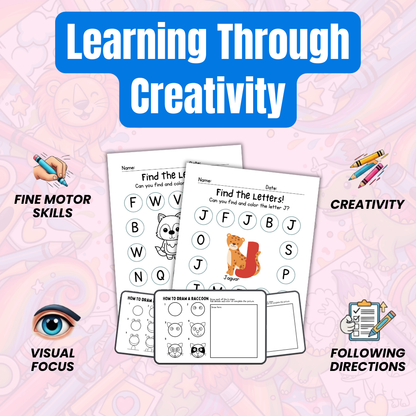 One-Page Crafts & Guided Drawing Activity Bundle