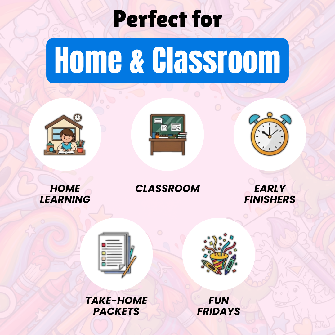 One-Page Crafts & Guided Drawing Activity Bundle