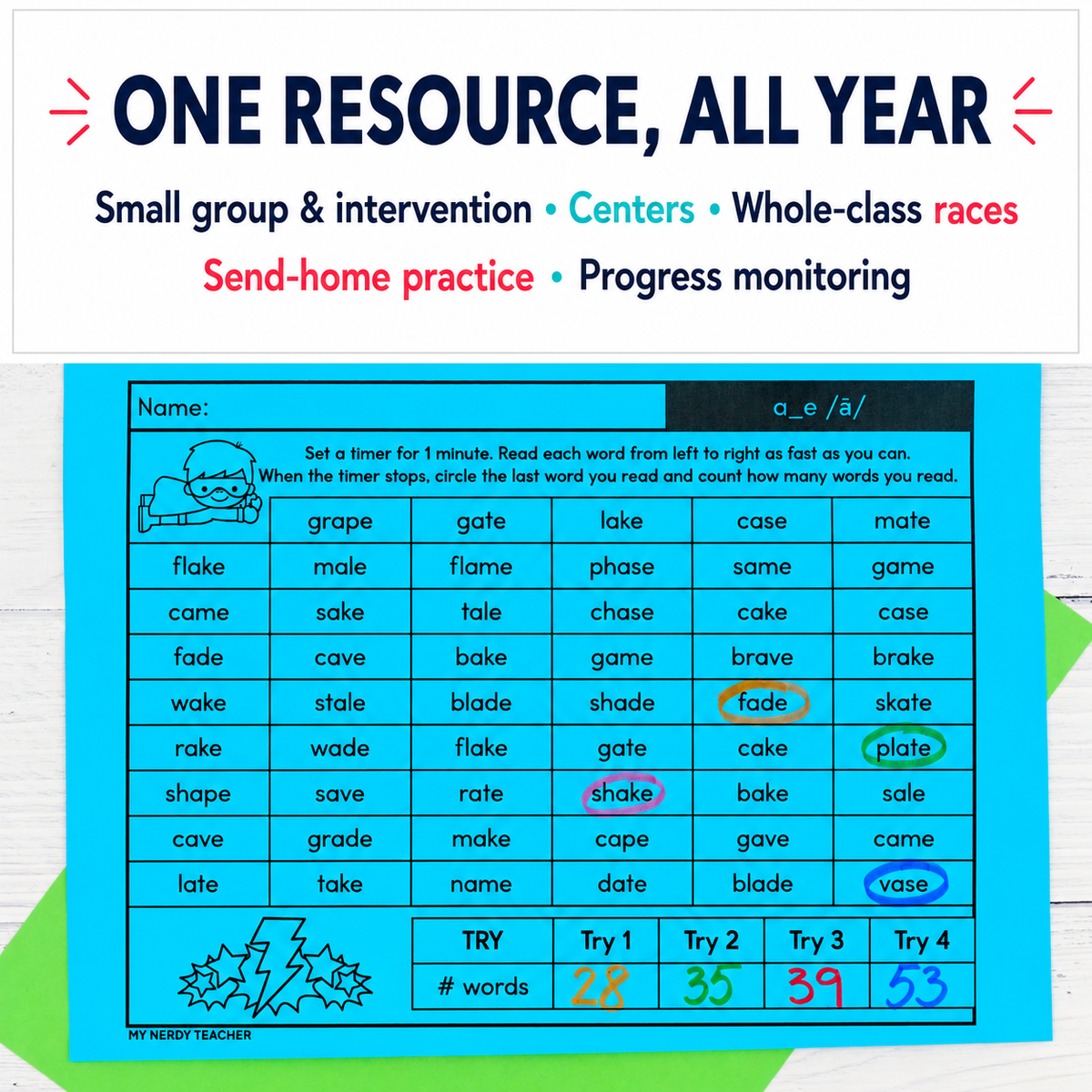 Decodable Reading Fluency Drills | Words, Phrases & Sentences | Phonics Bundle K-3