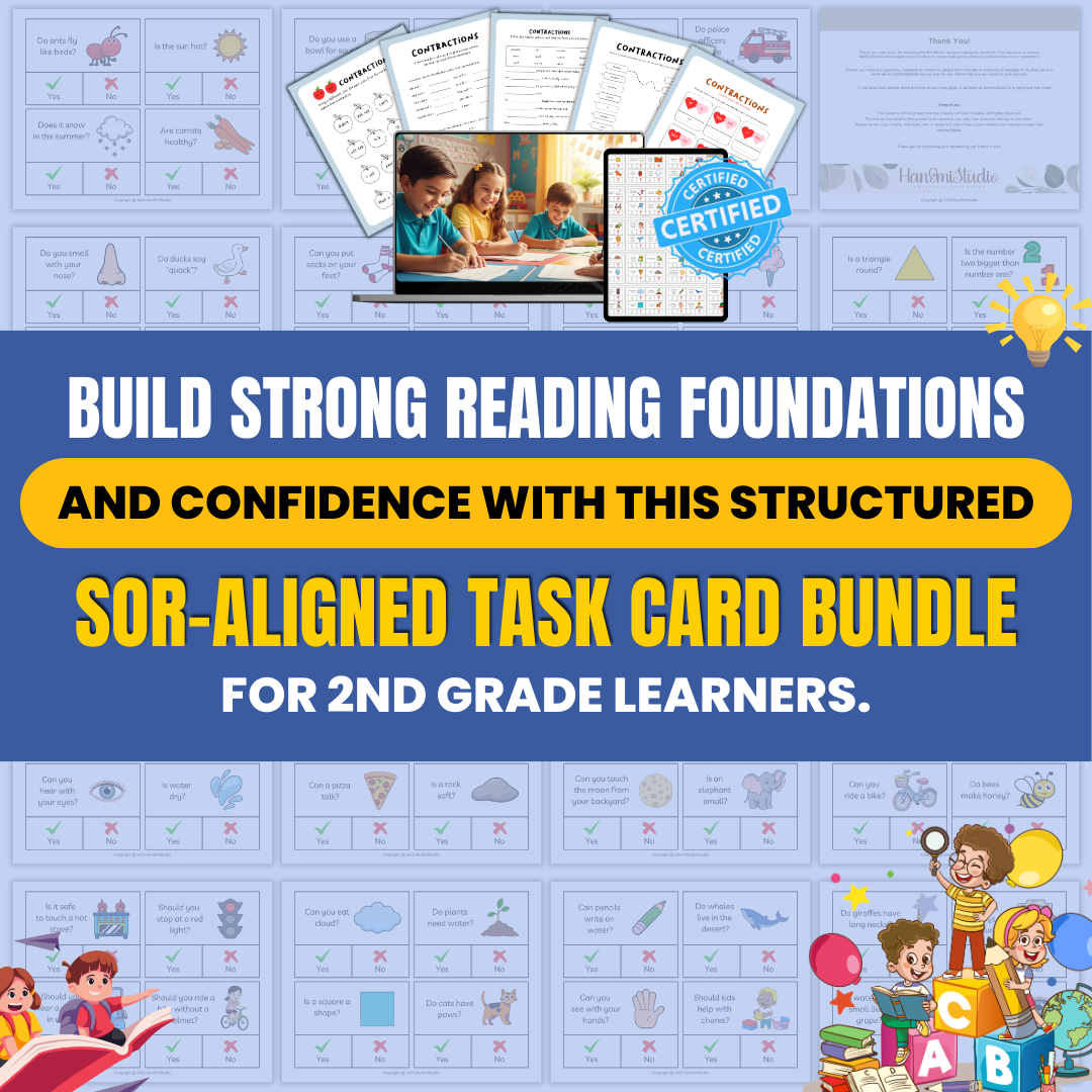 2nd grade 10,000+ SOR Aligned Task Cards MEGA BUNDLE