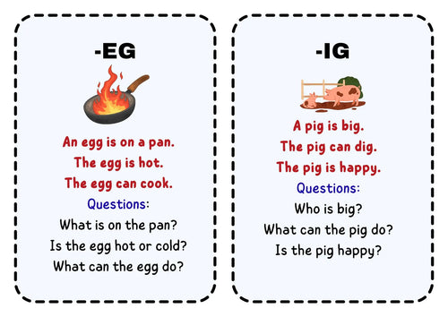 CVC Stories with Comprehension Questions