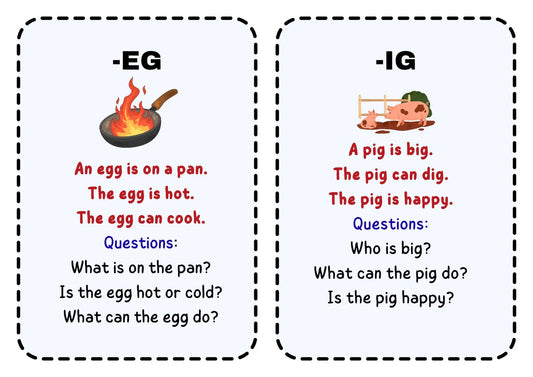 CVC Stories with Comprehension Questions