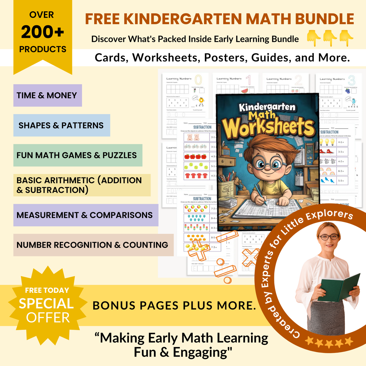 Kindergarten Math Bundle for Kids