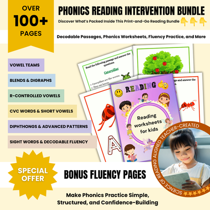 Phonics Reading Fun Bundle For Kids