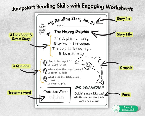 Reading Comprehension Passages & Worksheets with Questions