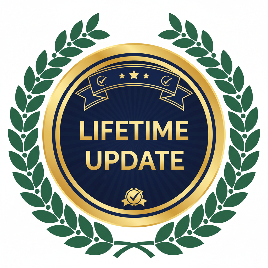 Lifetime Update Text in Trust Emblem
