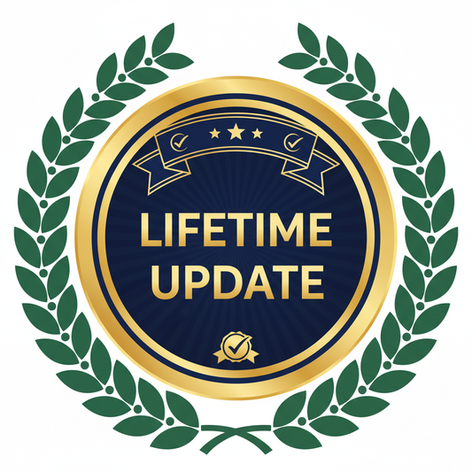 Lifetime Update Text in Trust Emblem
